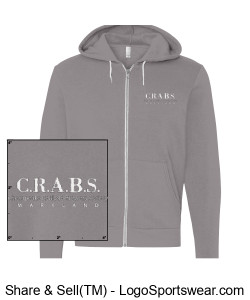 Bella + Canvas Unisex Sponge Fleece Full-Zip Hoodie Design Zoom